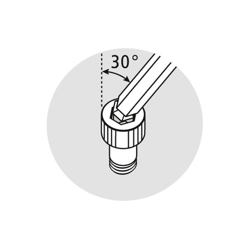 ローレット入 ロングボール六角レンチ 3