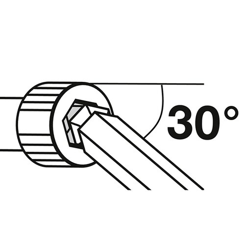 ローレット入 ロングボール六角レンチ 3