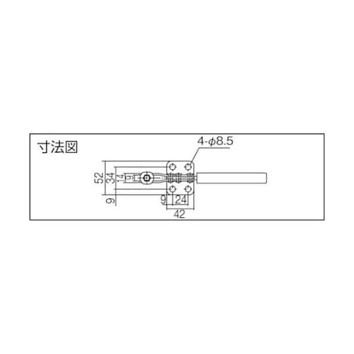 下方押え型トグルクランプ スチール 水平