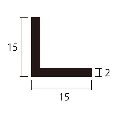アングル1m2.0×15×15銀4本