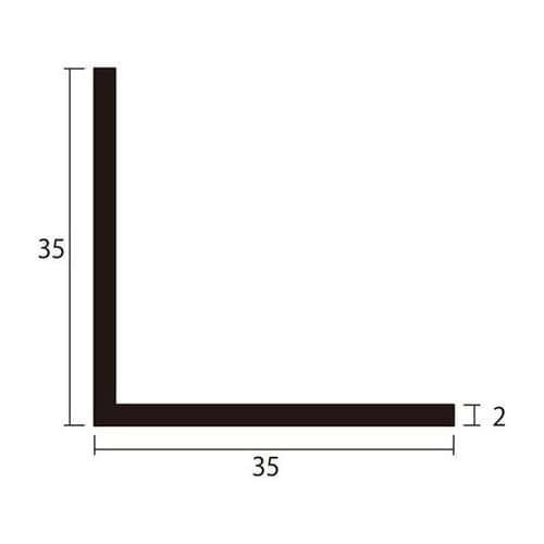 アングル1m2.0×35×35銀4本