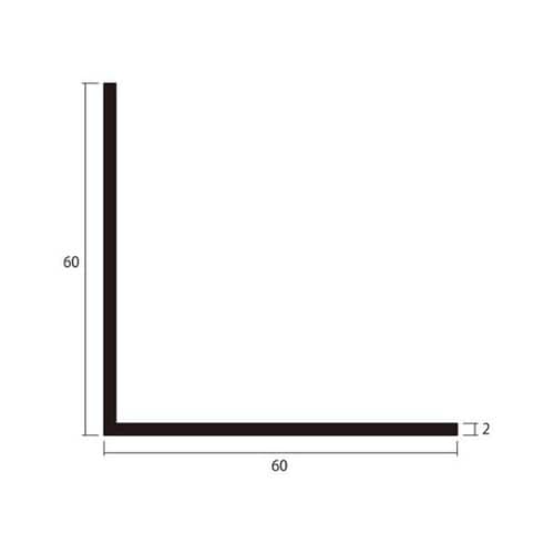 アングル1m2.0×60×60銀4本