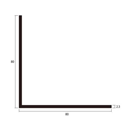 アングル1m2.3×80×80銀4本