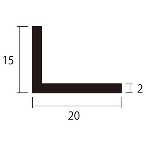アングル1m2.0×15×20銀4本