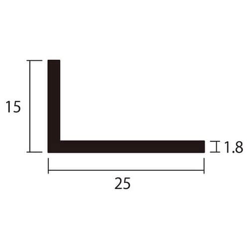 アングル1m1.8×15×25銀4本