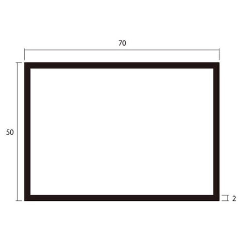 角パイプ1m2.0×50×70銀4本