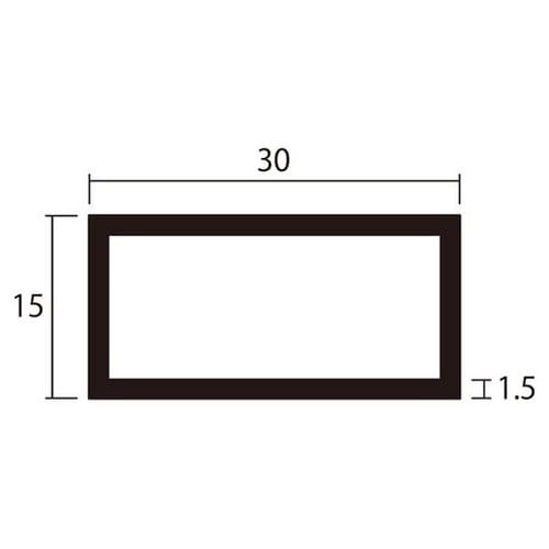角パイプ1m1.5×15×30銅4本