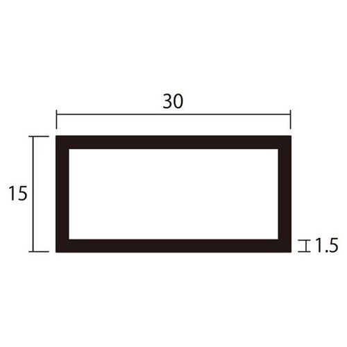 角パイプ1m1.5×15×30ステン4本