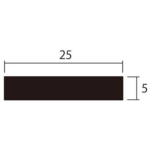 アルミ平棒1m5.0×25銀4本