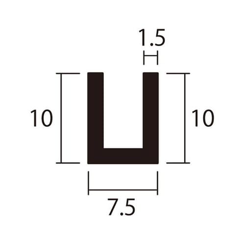チャンネル1m1.5×7.5×10銀