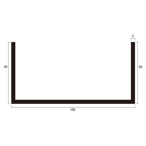 チャンネル1m3.0×100×50銀