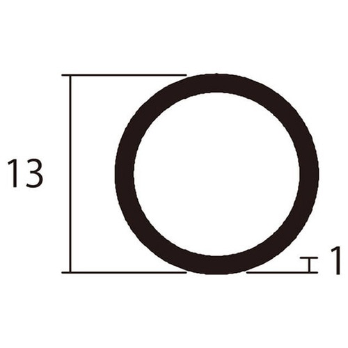 アルミ丸パイプ1m1.0×13銀4本