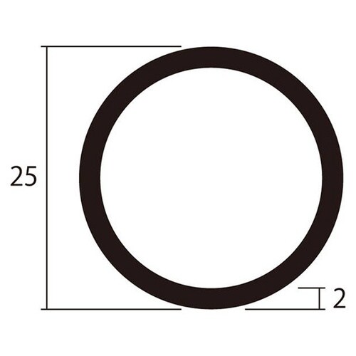アルミ丸パイプ1m2.0×25銀4本