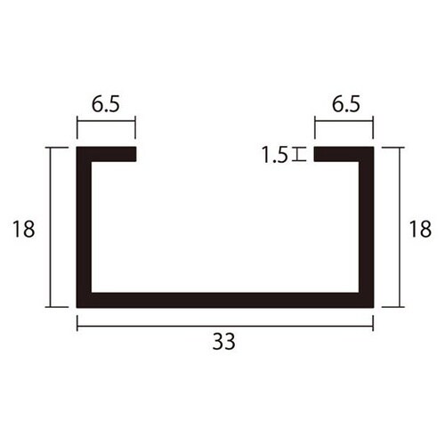 C型1m1.5×33×18×6.5銀4本
