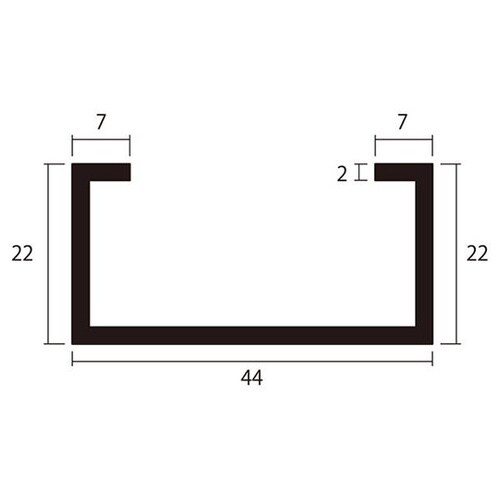 C型1m2.0×44×22×7銀4本