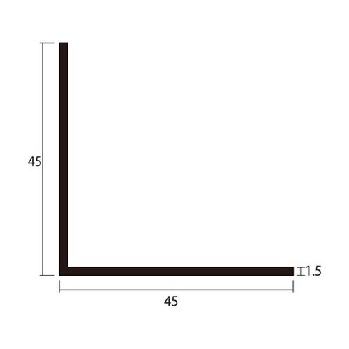 アングル2m1.5×45×45銀2本