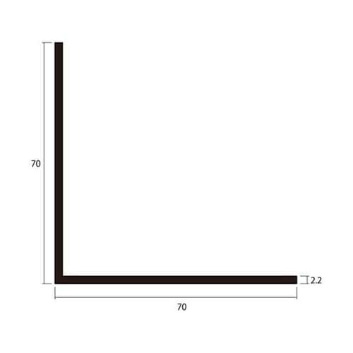 アングル2m2.2×70×70銀2本