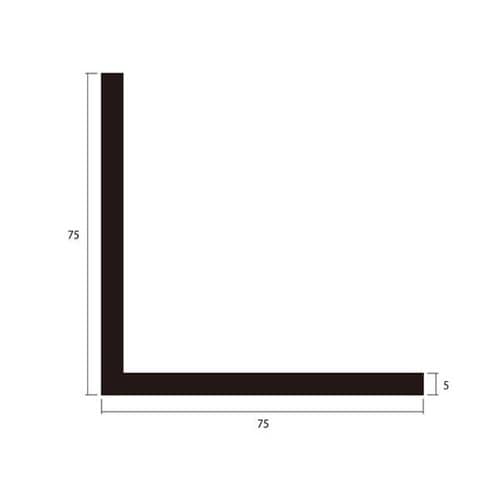 アングル2m5.0×75×75銀2本