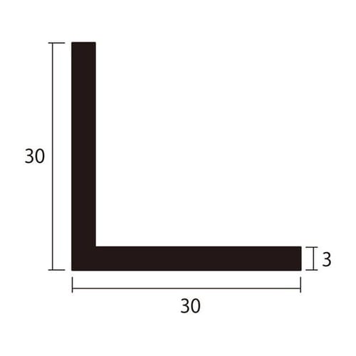 アングル2m3.0×30×30黒2本