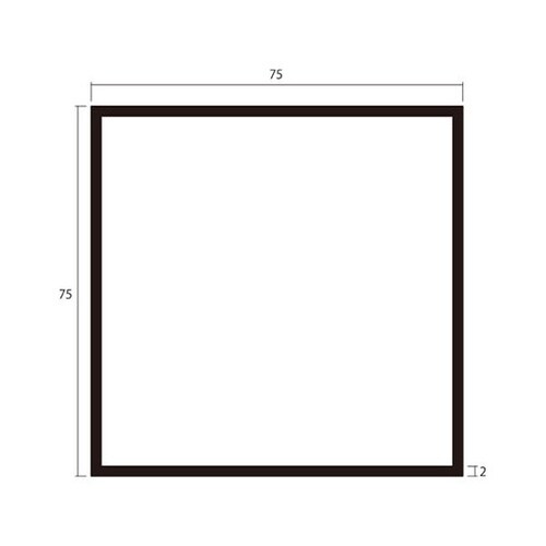 角パイプ2m2.0×75×75銀2本