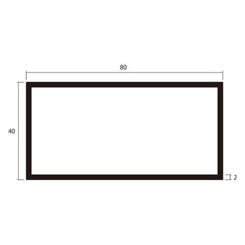 角パイプ2m2.0×40×80銅2本