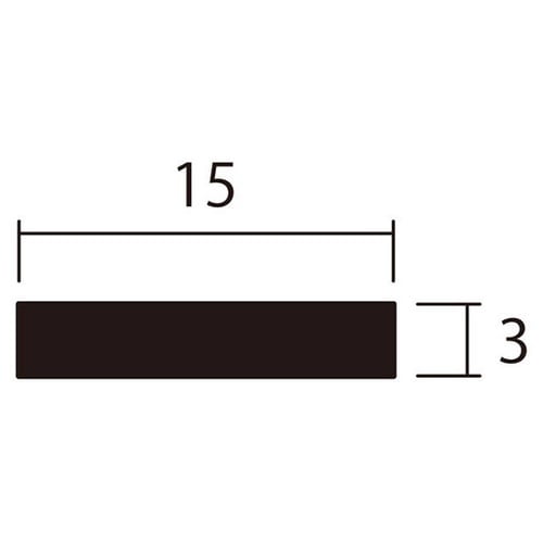 アルミ平棒2m3.0×15銀2本