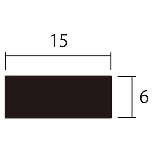 アルミ平棒2m6.0×15銀2本
