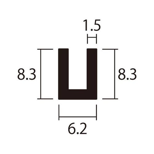 チャンネル2m1.5×6.2×8.3銀