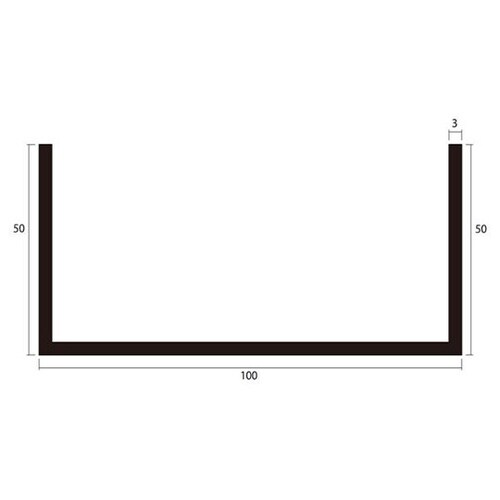 チャンネル2m3.0×100×50銀