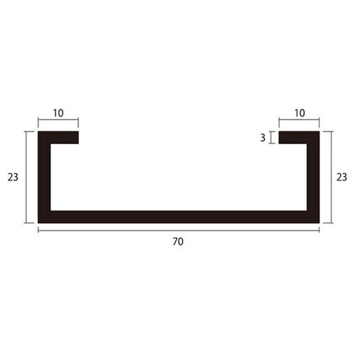 C型2m3.0×70×23×10銀2本