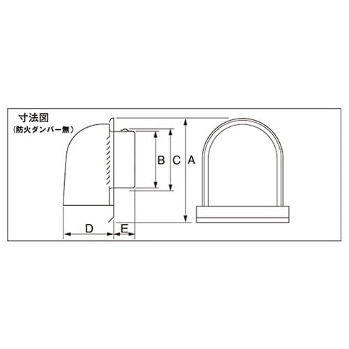 ステンレス換気用ガラリ(外壁用)U型フー