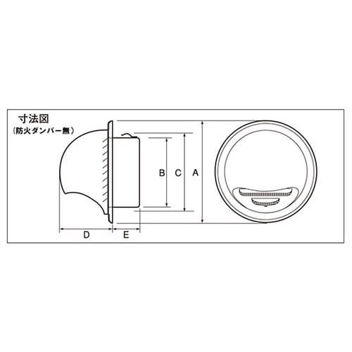 ステンレス換気用ガラリ(外壁用)丸型フー