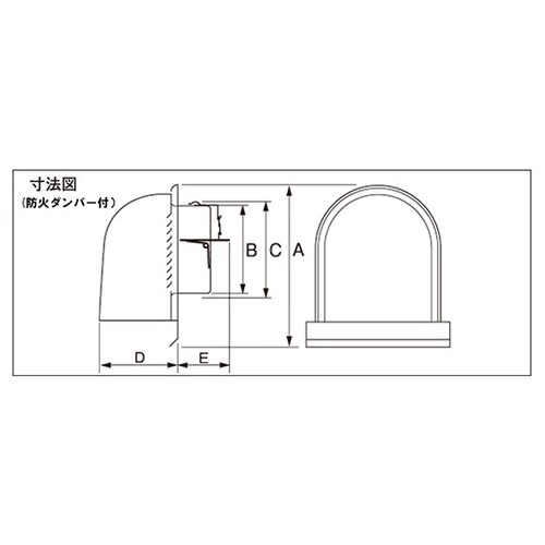 ステンレス換気用ガラリ(外壁用)U型フー
