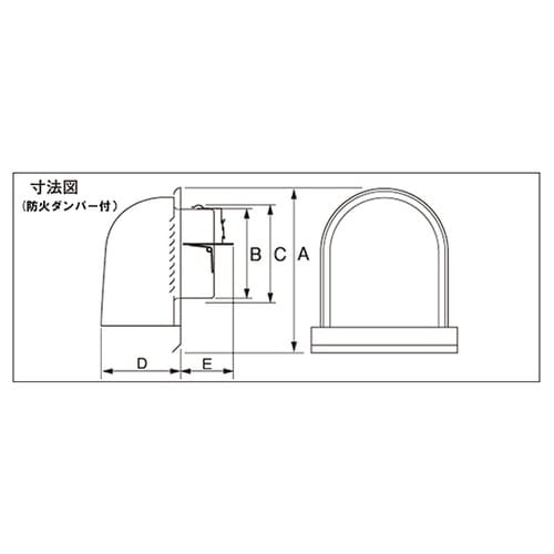 ステンレス換気用ガラリ(外壁用)U型フー