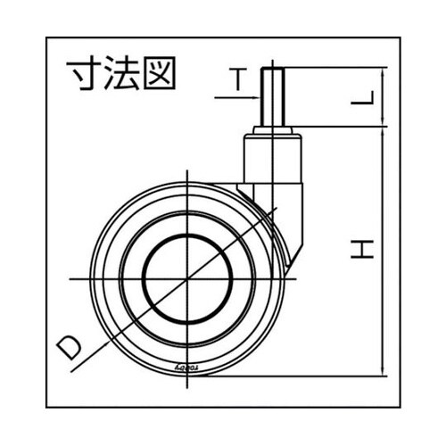 KOOT75 デザイン双輪キャスター
