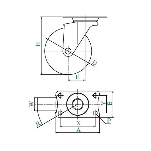 SUS−E−75N 自在車 75mm