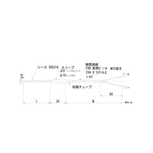 TN1−1.0−40−2M シース熱電対