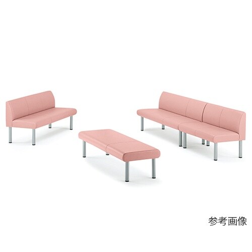 ロビーチェア 3人用 背付き ピンク M