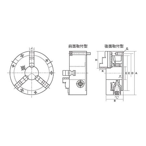 FT−SC03F 3爪スクロールチャック