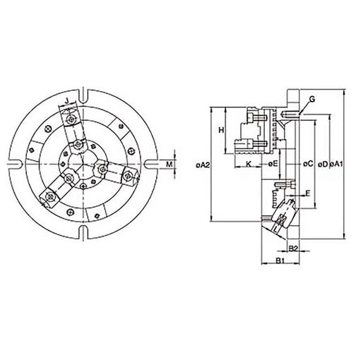 FT−NBK08 薄型スクロールチャック