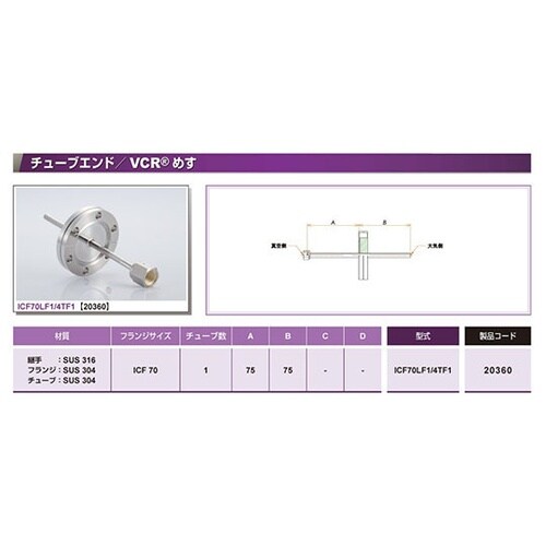 ICF70LF1/4TF1 フランジ