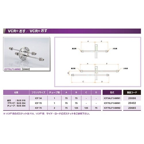 ICF34LF1/4MM1 フランジ