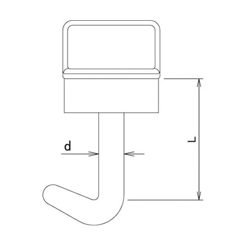 00032509極太ポリカフックブロンズ
