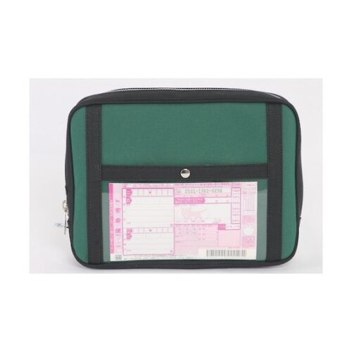 PLU07 ポーチ 馬蹄錠金具付 緑