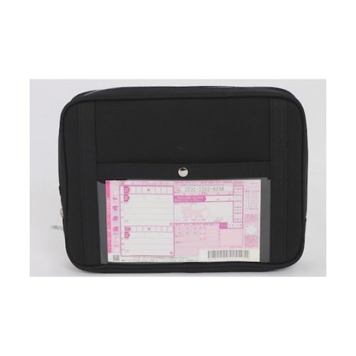 PLU01 ポーチ 馬蹄錠金具付 黒