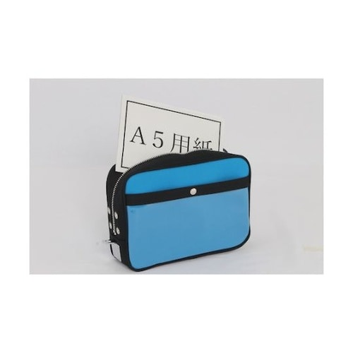 PMU09 ポーチ 馬蹄錠金具付 青