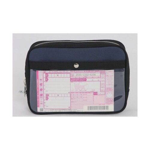 PMU03 ポーチ 馬蹄錠金具付 紺