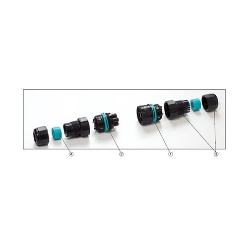 THB387−4P 防水中継コネクター