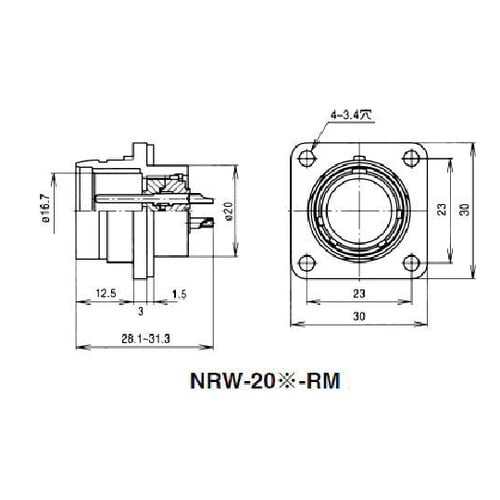 NRW207RM NRWメタルコンセント