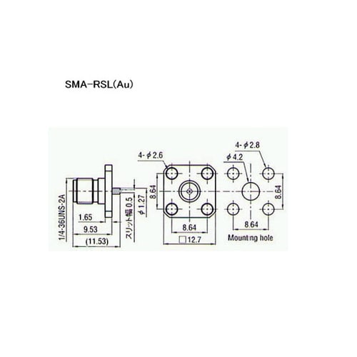 SMA−RSL(Au) SMAコネクター